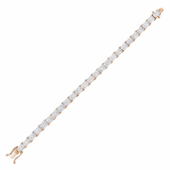 NEW DIANA M JEWELS women\'s radiant lab-grown diamond bracelet (26.00 ct) - signa